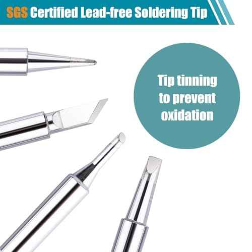 10 Pcs 900M Soldering Iron Tips, Replacement Soldering Tips, Compatible with HAKKO, Atten, Quick, Aoyue, Yihua, Vastar, and Major (Silver)