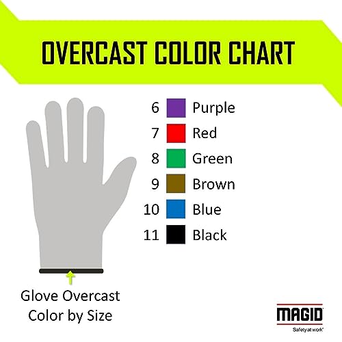 MAGID ROC Lightweight Polyurethane Palm Coated Work Gloves, 12 Pairs, BP169