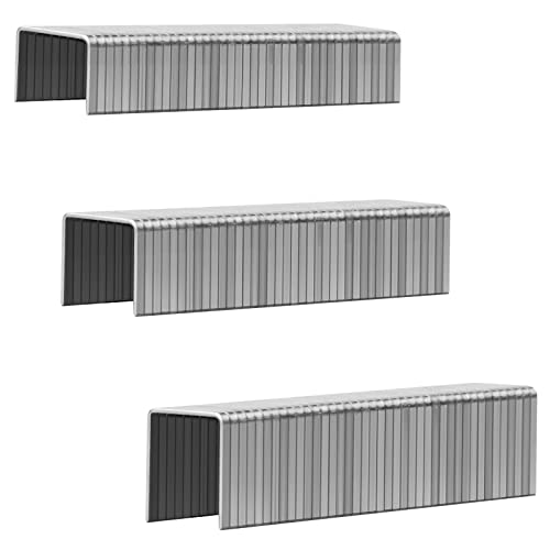 Heavy Duty Stainless Steel T50 Staples Pack 3 Sizes 1000-Count 5/16, 3/8, 1/2 inch