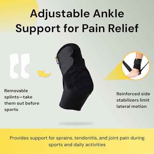 BraceUP Ankle Brace - Relieve Pain, Enhance Stability for Foot Pain, Sprained Ankle, Achilles Tendonitis, Men and Women