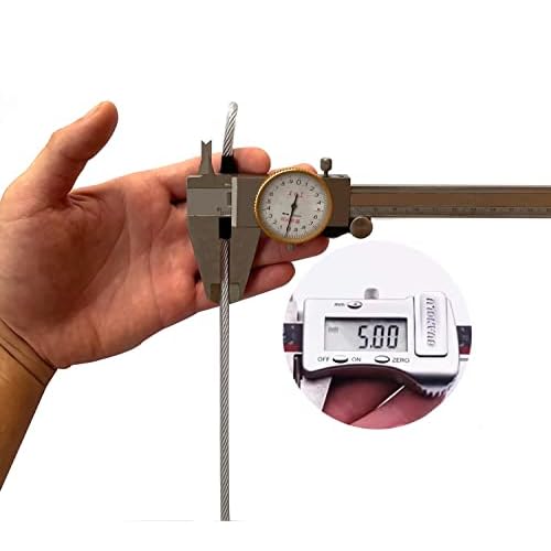 7FT 5mm Security Cable Lock,Braided Steel Coated Safety Cable Luggage Lock,Safety Cable Wire Rope Double Loop