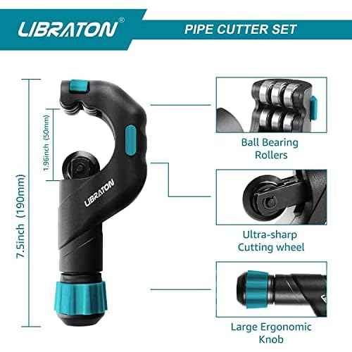 LIBRATON 2PCs Pipe Cutter Replacement Blade for Pipe Cutter for Cutting Pipes of Aluminum, Copper, PVC, Thin Stainless Steel Tube