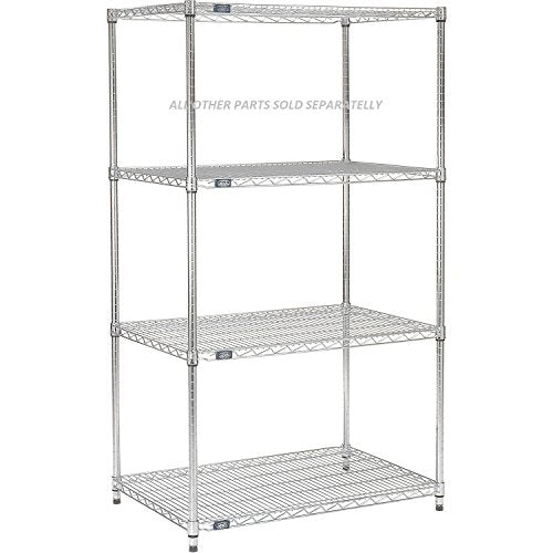 Nexel Additional Wire Shelf for Wire Shelving Units, 600-800 lb Capacity, 14"W x 36"L, Chrome Finish