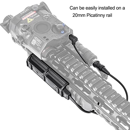 NOBUHIRO Dual Remote Pressure Switch, Tactical Light Switch with SF / 2.5mm Plug, Compatible with M300 M600 DBAL-A2 PEQ15 Series Tactical Weapon Scout Lights, Suitable for 20mm Picatinny Rail