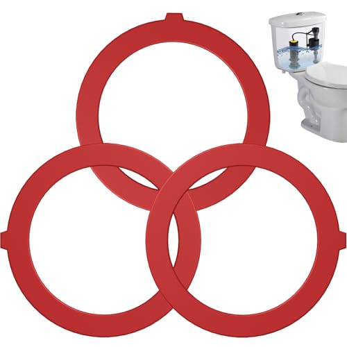 Red Silicone Flush Valve Seal for Kohler K-GP1059291 3 Pack - Easy Install Replacement Gasket
