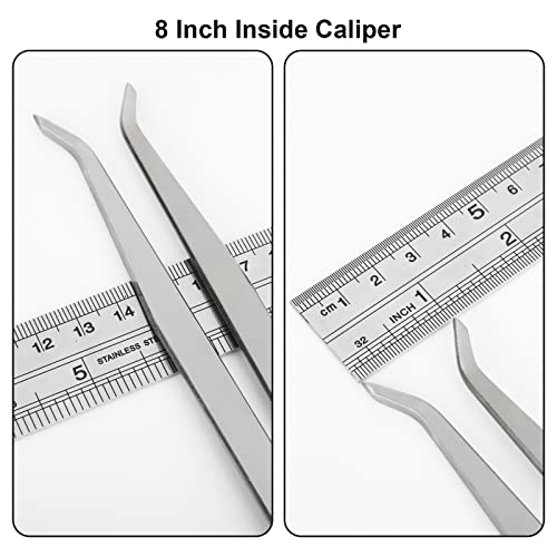 Acrux7 3Pcs 8 Inch Long Spring Caliper Set, Carbon Steel Outside