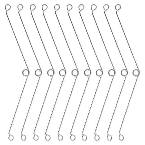 10pcs Metal Recessed Lighting Spring Clips, Silver Torsion Spring Clip, Bathroom Exhaust Fan Ceiling Fan Can Spring Clip, Recessed Lighting Trim Accessories Spring Clips for Recessed Light Cover