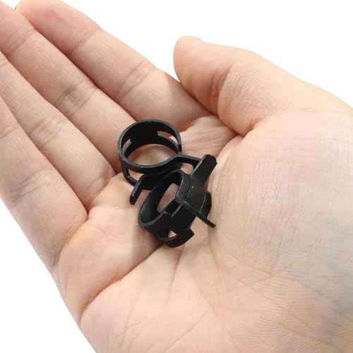 30Pcs Spring Band Type Clips 16mm(5/8 Inch) Air Hose Tube Water Pipe Fuel Hose Line Vacuum Hose Clamp, Fit 16.2-17.9mm OD (Black)