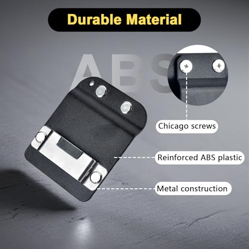 Tape Measure Holder for Belt, Tape Measure Belt Clip, Measuring Tapes Holder Fits Up to 2" Tool Belts, Quickly Grab or Hang