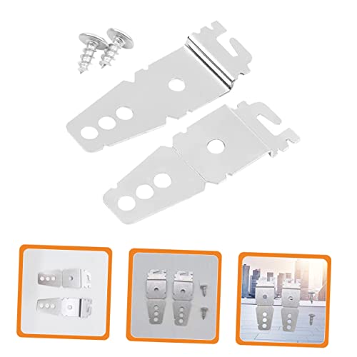 DOITOOL 2pcs Dishwasher Under-Counter Mounting Bracket Kit, Silver 7.60×2.60×0.10cm