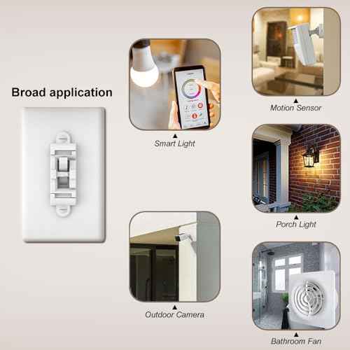 Child Proof Light Switch Cover Guard 10 Pack - Unbreakable Toggle Switch Protector for Kids Safety, Smart Home & Security, 24/7 Protection,White