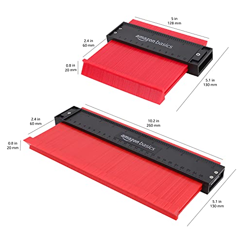 Amazon Basics Contour Gauge Set - 5in & 10in Profile Duplicator for Woodworking