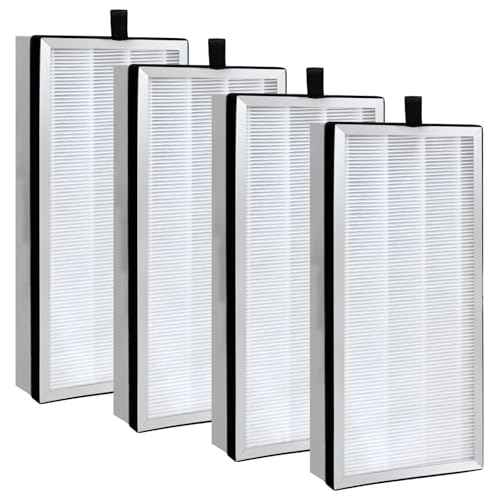 40 Replacement Filter | Compatible with MA Air Purifier 40 Series | 3-Stage Filtration with Pre-filter, High-Efficiency Core Layer, and Activated Carbon | 4-Pack