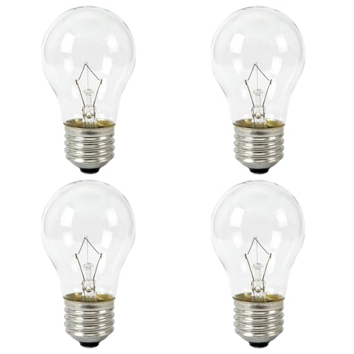 QYKAVM 4Pcs A15 40W E26 Appliance Light Bulbs for Ovens, Microwaves, Fridges — Lava Lamp Compatible
