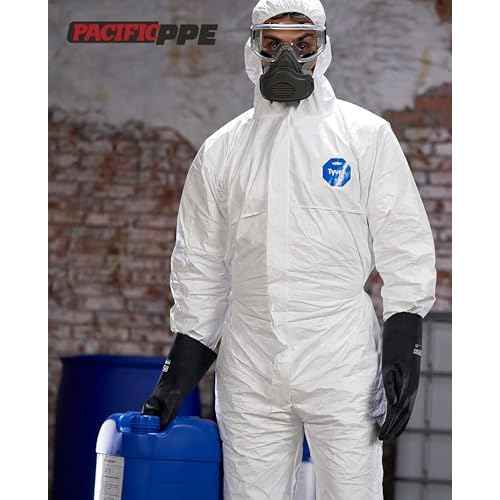 PACIFIC PPE Chemical Resistant Gloves, Heavy Duty Industrial Rubber Gloves, Resist Acid, Alkali and Oil, 12.6", Large