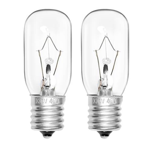 2-Pack Microwave Oven Light Bulbs WB36X10003, 130V 40W, E17 Base – GE/LG/Frigidaire Compatible
