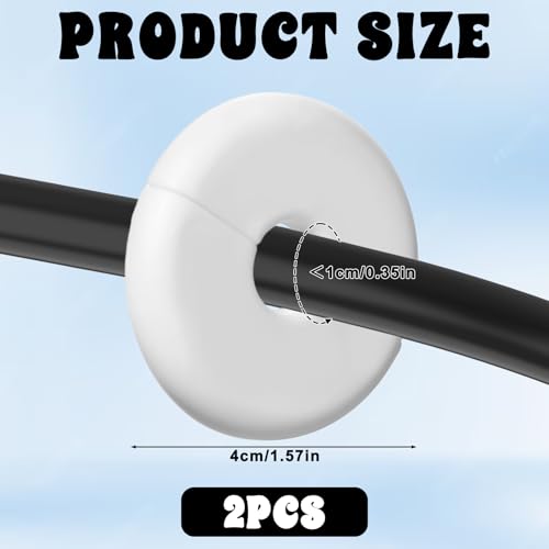 White Wall Grommets for Cables 2-Pack - Cable Pass Through Covers for Starlink & Wires