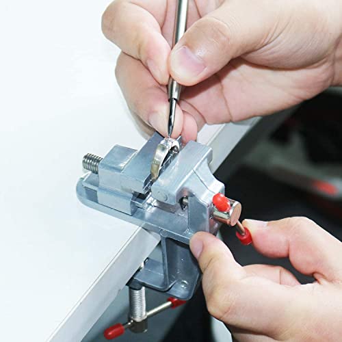 Mini Jeweler Table Clamp Small Hobby Bench Vice Work Bench Vise Clamp Hobby Vise Mini Bench for Work Crafts Woodworking and Metalworking