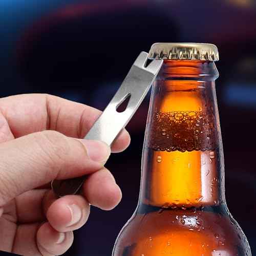 Zorfeter 4 Pcs Mini Pry Bar, Pocket Stainless Steel Pocket Crank Crowbar Small Prybar EDC Tool Survival Opener, 3 Inch Length