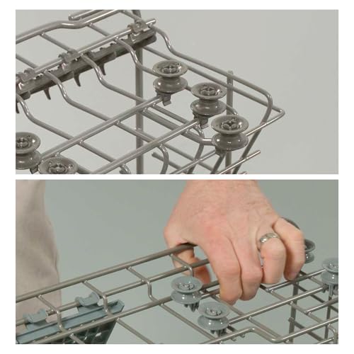 Aynaxcol 8Pcs Upper Rack Wheel Assembly for Bosch Dishrack - Model 611475 Replacement, Grey, Upper Variation