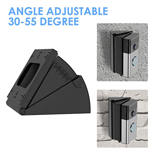 RIOVO Black Adjustable Doorbell Mount Bracket 30-55° Compatible with Ring & Blink