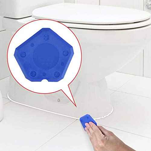 Caulking Tool, 12 Pieces Silicone Sealant Finishing Grout Tools Kit, Caulk Skirting Boards & Base Boards Replaceable Pads, for Bathroom Kitchen Sealing Hand Caulk Removal Tool (Blue)