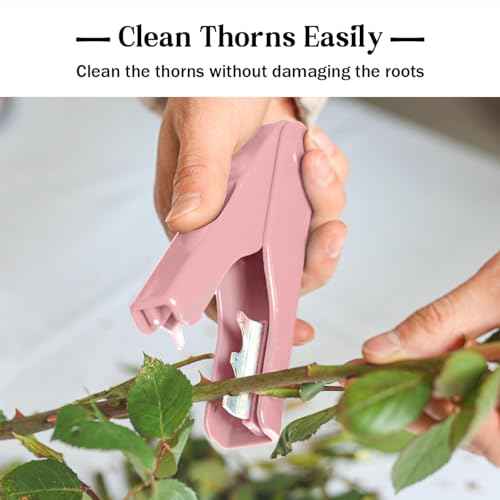 Rose Thorn Stripper Tool, 3 Pcs Thorn Remover for Roses Quick Flower Stem Leaf Cutter (Rose pink 3 Pcs)