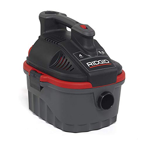 RIDGID 50313 Model 4000RV 4-Gallon Portable Wet and Dry Vacuum Cleaner - Compact, 5.0 Peak-HP