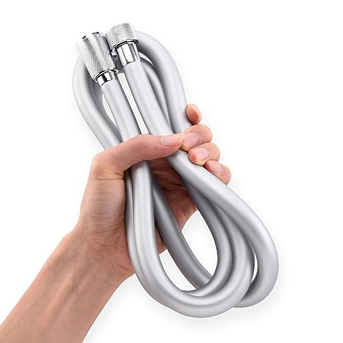 JASYA 59 Inch Silver Silicone Shower Hose Replacement for Cleaning, G1/2 Interface