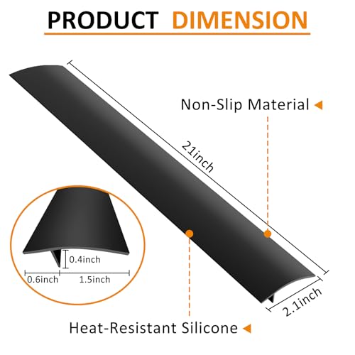 Rolett 2 Pack Silicone Stove Gap Covers, Heat Resistant to 450°F