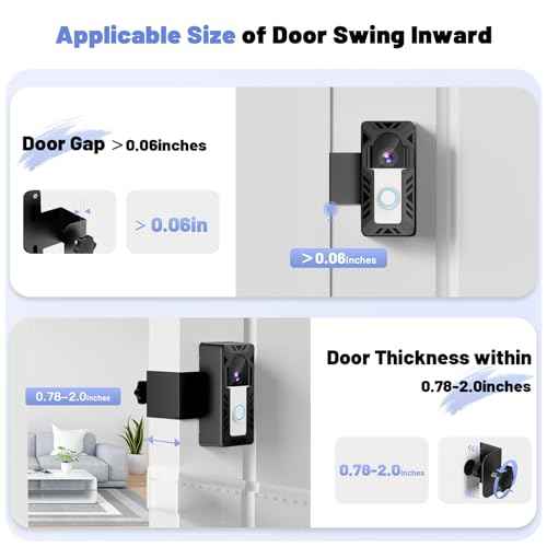 Ring Doorbell Mount, Anti-Theft Video Doorbell Mount for Ring/Blink Camera Doorbell, Adjustable Camera Mount Bracket Accessories for Apartment/Home/Business
