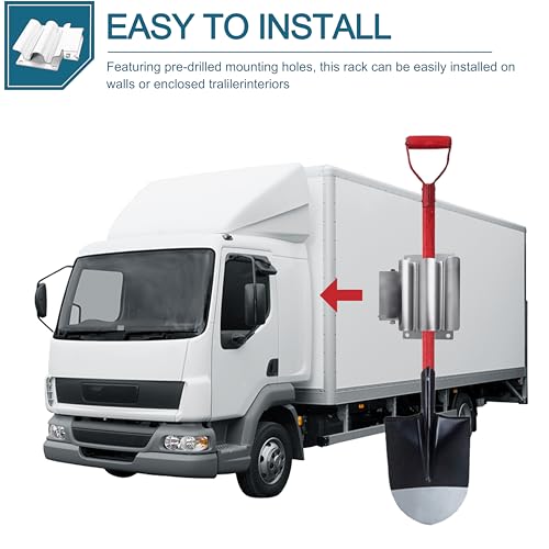 Shovel Holder, Spring Loaded Stainless for Dump Truck/Trailer,for Shovels, Rakes,Snow Shovels,Hoes, Heavy Duty # SH675SS