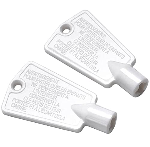 Seentech 297147700 Pack 2 Freezer Door Keys - Replaces AP4301346, 216702900, 06599905 Fits Kenmore/Electrolux