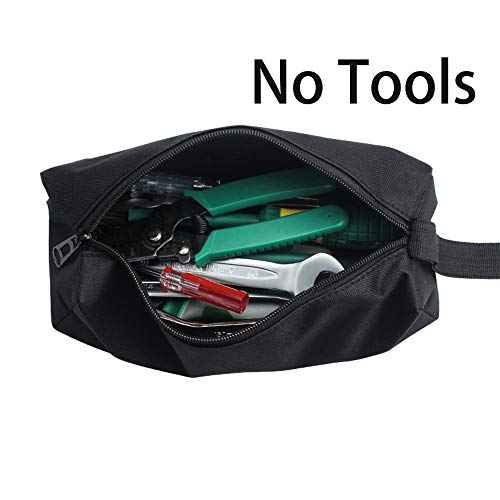 ZffXH Waterproof zipper tool bags heavy duty canvas pouches for small tools screws nails Multipurpose organizer storage bag