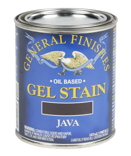General Finishes Oil Base Gel Stain Java 1 Pint - Lustrous Wood Finish