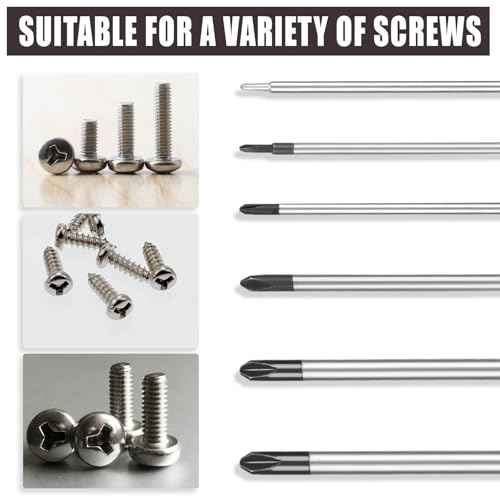 6Pcs Triwing Screwdriver Set 1.5mm 2mm 3mm 4mm 5mm 6mm Magnetic Point Y Shaped Tri-Point Tip Screwdriver Set Tri-wing Screwdriver Set with Plastic Handle