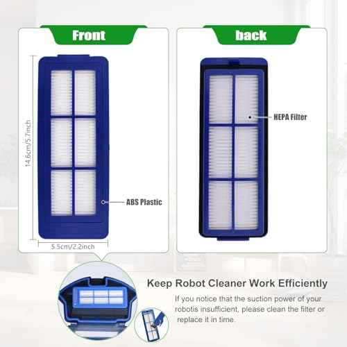 6 Pcs Replacement HEPA Filters for Eufy 11S Max 15C Max, 30C Max,39C Max,G30 Edge, G30 Hybrid Vacuum Cleaner Spare Filters Sets, Blue