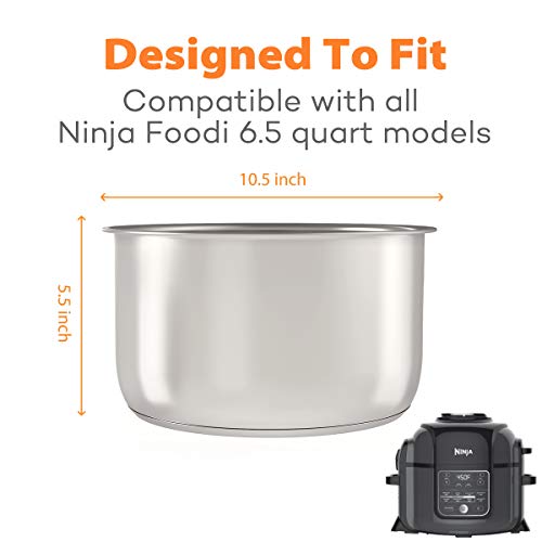 Goldlion 6.5 Qt Stainless Steel Inner Pot for Ninja HyperHeat & Foodi