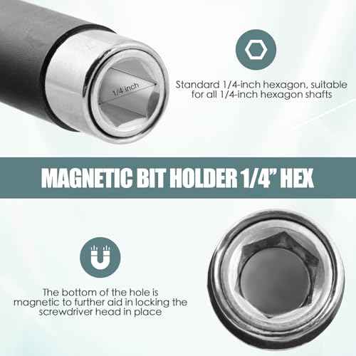 Drill Bit Holder 3.1/4.7/5.5¡¯¡¯, Drill Bit Extension 4 Pcs, Magnetic Bit Holder 1/4¡¯¡¯ Hex, Drill Extension Bit Holder Carbon Steel with Telescopic Sleeve for Screwdriver Bit Nut Socket by XIOGZAXI