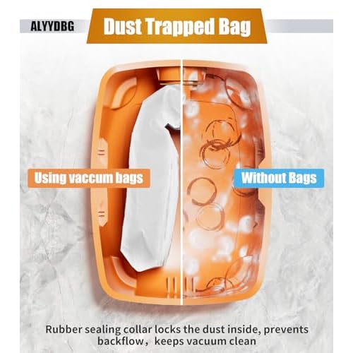 For Ridgid Shop Vac bags 3-4.5 Gallon, ALYYDBG Size C VF3501 High-Efficiency Dust Collection Vac Bags. 5 Pack