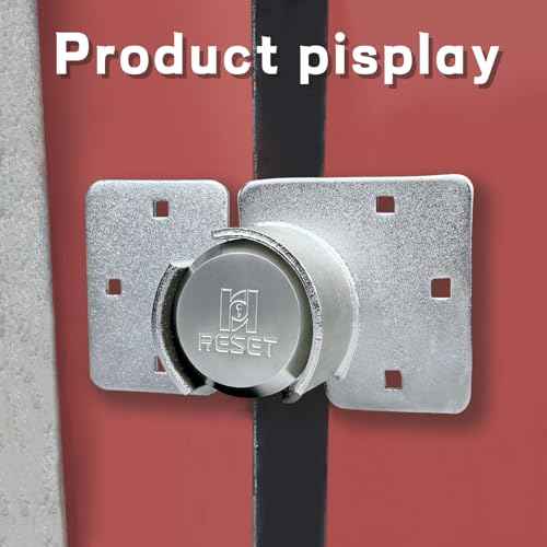 RESET-903 Heavy Duty Hidden Shackle Padlock, Keyed Different, Chain, Trailer, Van, Truck Door Lock, Hockey Puck, Solid Steel, Sliver