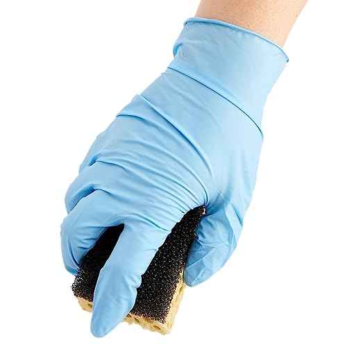ForPro Professional Collection Disposable Nitrile Gloves, Chemical Resistant, Powder-Free, Latex-Free, Non-Sterile, Food Safe, 4 Mil, Blue, Medium, 100-Count