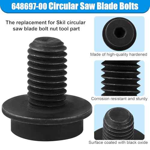 648697-00 648697-00-2 Blade Bolt, Circular Saw Replacement for DeWalt Blade Bolt DC390K DC310K DC390B DCS372B DCS372KA DCS373B DCS373L2 DCS373P2 DCS373M2 Reverse Threaded (2 Pack)