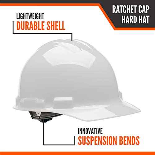 Malta Dynamics Hard Hat ? Cap-Style Construction and Safety Hard Hats for Men and Women, 4 Pt. Hard Hat Suspension System, OSHA & ANSI Compliant, Made in The USA