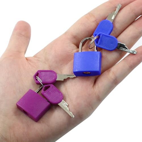 Bonsicoky 6 Pack Multicolor Suitcase Locks with Keys - Travel Security Locks