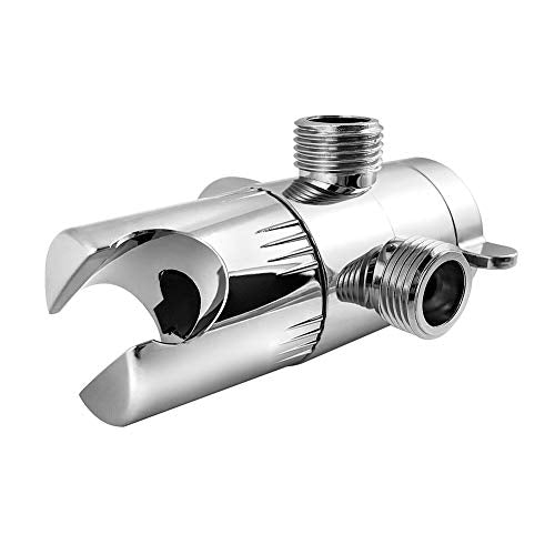 QWORK 3-Way Shower Diverter Valve 1/2” with Hand Shower Cradle for Bathroom