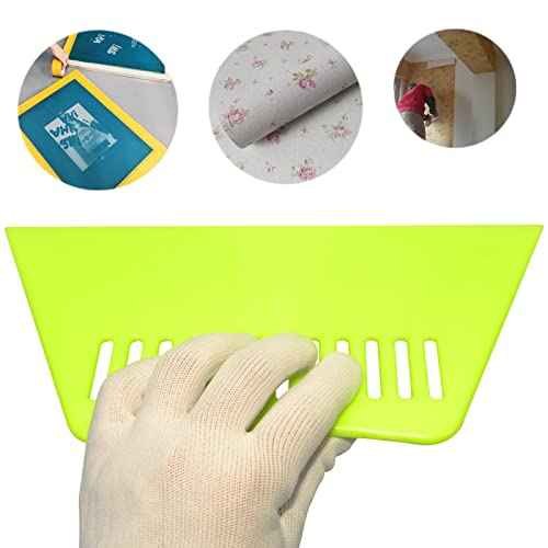 Wallpaper Flexible Smoothing Tool Larger Plastic Putty Scraper Pick and Peel Squeegee, 2 Pack