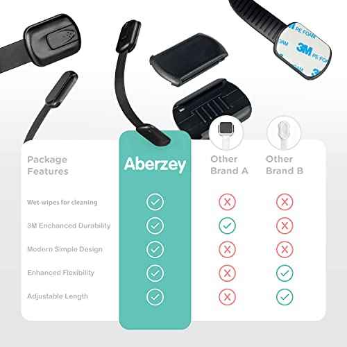 Baby Proof Cabinet Lock & Straps Latches Child Drawer Latches with 3M Adhesives Adjustable Non Drilling Safety Cabinet Locks Straps Baby Drawer Locks for Kids Baby Multi-Function 12 Pack (Black1)