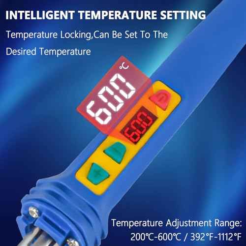 GNI Upgraded 150W LED Digital Adjustable Temperature Plastic Welder, 106PCS Welding Rods Repair Kit, 4 Tips 3 IN 1 Soldering Iron Kit, Plastic Welding Kit for DIY Bumper Kayaks