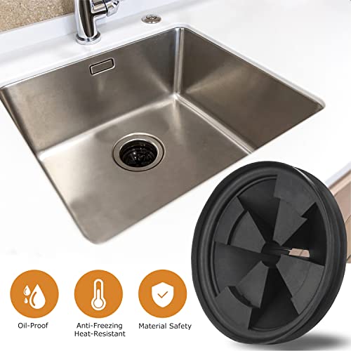 Ullnosoo 3 3/8" Splash Guard with Scraper for InSinkErator Evolution Series - Black 2 Pack